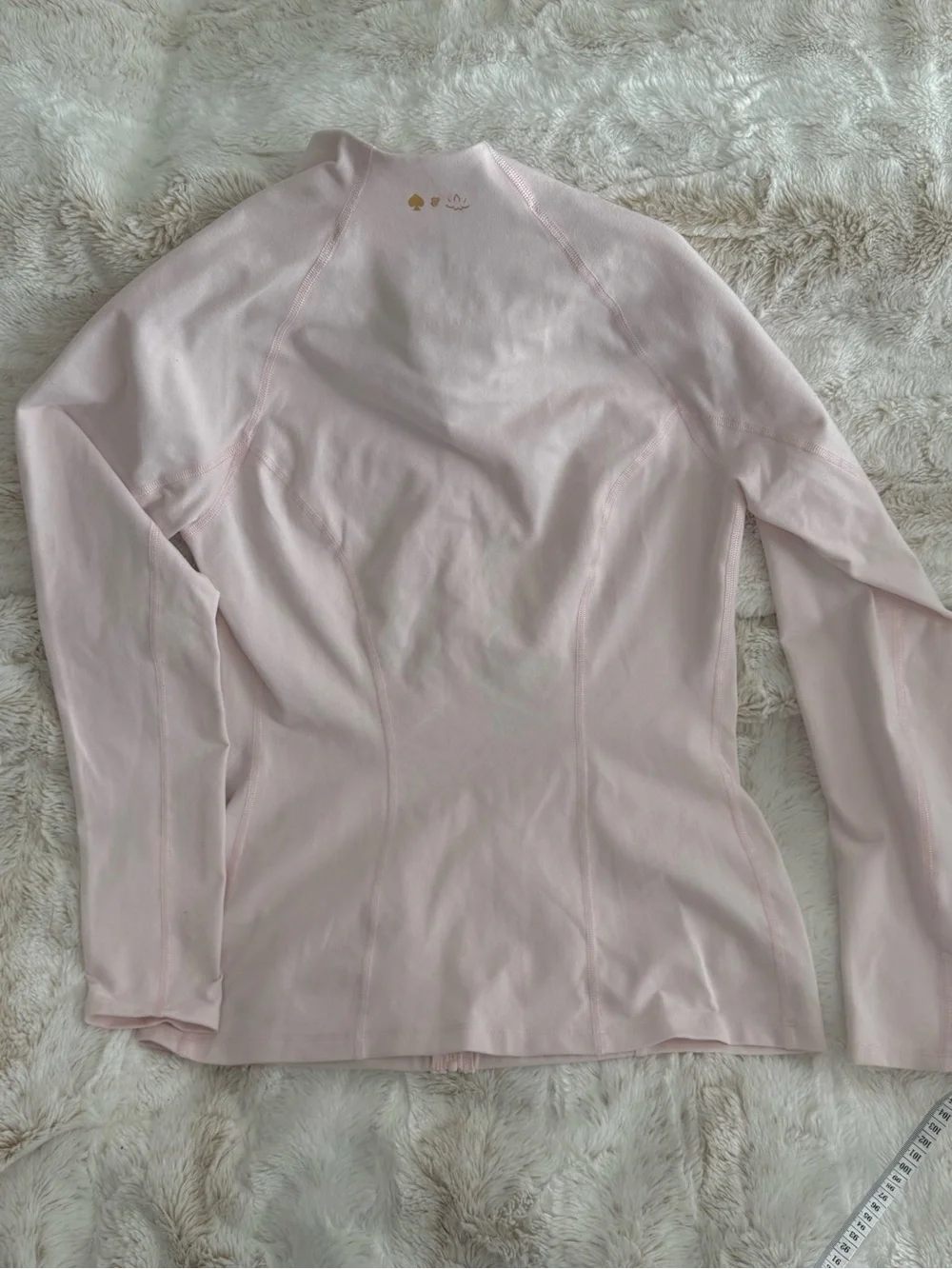 kate spade Pale Pink Bow-Accent Zip Beyond Yoga Jacket